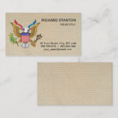 Amerikaanse adelaar visitekaartje (Voorkant / Achterkant)