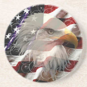Amerikaanse Adelaar Vlag Onderzetter