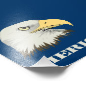 Amerikaanse adelaar voor Merica Foto Afdruk (Hoek)