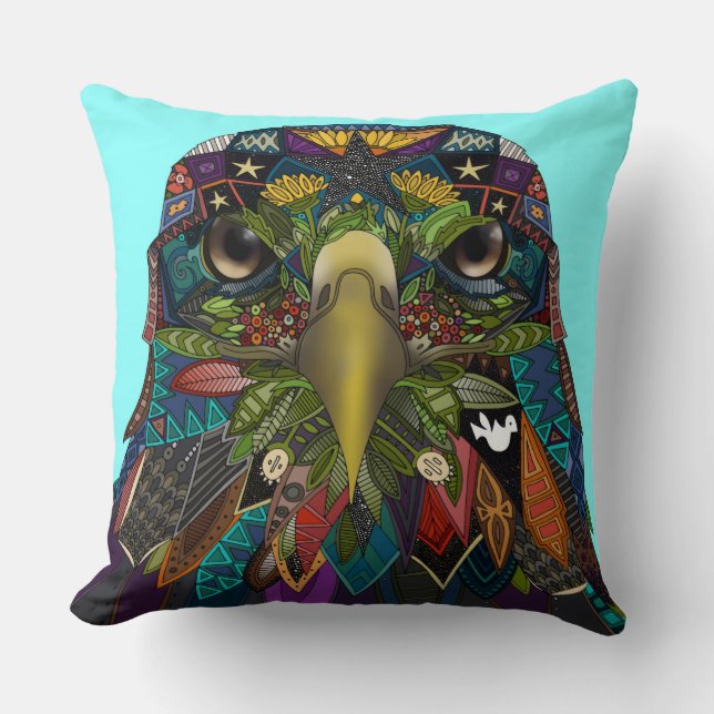 Amerikaanse adelblauw kussen (Voorkant)