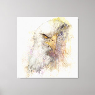 Amerikaanse adelvogel van de Prey Waterverf Canvas Afdruk