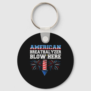 Amerikaanse Ademstiller Blaas Hier 4 Juli Grappig Sleutelhanger