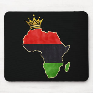 Amerikaanse Afrikaanse Koningin Pan Afro Kaart Vla Muismat
