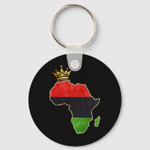 Amerikaanse Afrikaanse Koningin Pan Afro Kaart Vla Sleutelhanger
