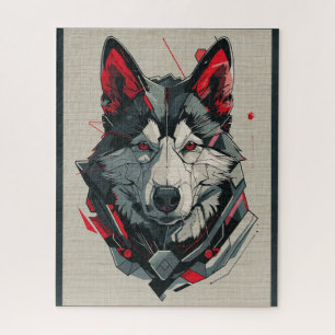 Amerikaanse Akita hond futuristische elementen por Legpuzzel