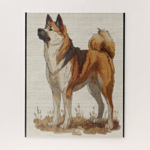 Amerikaanse Akita hond uit Fairy tale boek 4 Legpuzzel