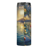 Amerikaanse Akita kerstvakantie Thermosbeker (Achterkant)