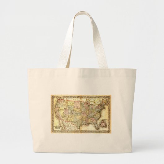  Amerikaanse Algemene Kaart Grote Tote Bag (Voorkant)