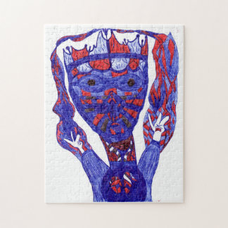 Amerikaanse Alien King puzzel! Legpuzzel