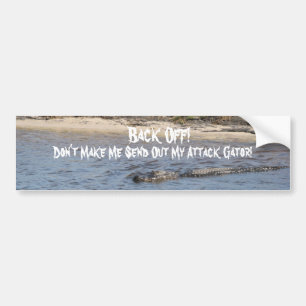 Amerikaanse Alligator Zwemt Moeras Personaliseer Bumpersticker
