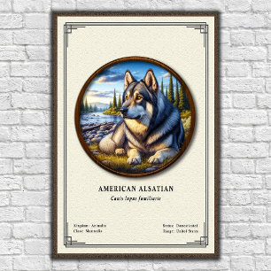 Amerikaanse Alzasische Zoölogie Serie Poster