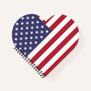 Amerikaanse Amerikaanse Flag Spiral Notebook Notitieboek