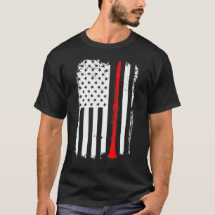 Amerikaanse Amerikaanse Vlag Clarinet Player Music T-shirt
