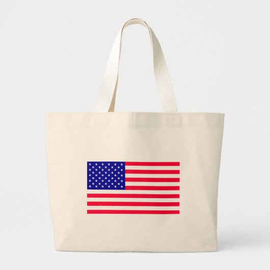 Amerikaanse Amerikaanse vlag Grote Canvas tas (Voorkant)