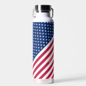 Amerikaanse Amerikaanse vlag Stripes Custom Monogr Waterfles (Voorkant)