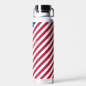 Amerikaanse Amerikaanse vlag Stripes Custom Monogr Waterfles (Achterkant)