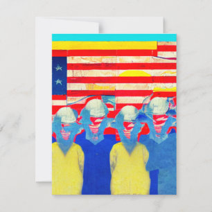 Amerikaanse arbeider notitiekaartje