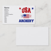 Amerikaanse Archery Visitekaartje (Voorkant / Achterkant)