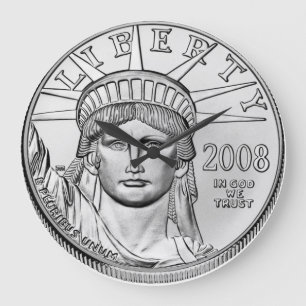 Amerikaanse arena Platinum Reverse Proof Coins Grote Klok