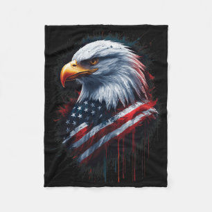Amerikaanse Arend Amerikaanse Vlag 4 juli Patriott Fleece Deken