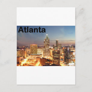 Amerikaanse atlanta Downtown 's nachts (St.K.) Briefkaart