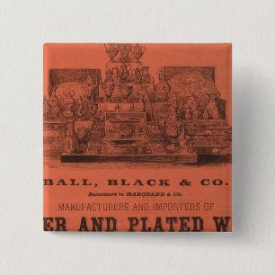Amerikaanse atlas van Lining Colton Vierkante Button 5,1 Cm