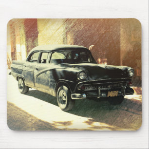Amerikaanse auto in Havana, Cuba-muispad Muismat