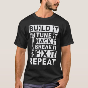 Amerikaanse Automonteur Bouwt Het Stemt Het Opberg T-shirt