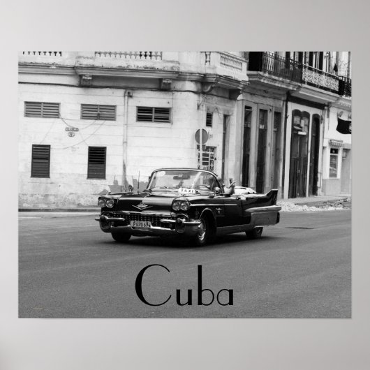 Amerikaanse auto's in Havana Cuba Poster (Voorkant)