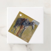 Amerikaanse Badlands: Old West Cowboy met paard Bedankjes Labels (In situ)