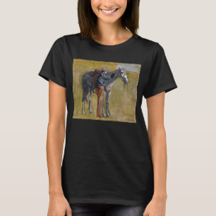 Amerikaanse Badlands: oude westen cowboy met paard T-shirt