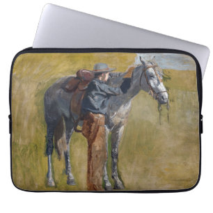 Amerikaanse Badlands van de oude west cowboy en pa Laptop Sleeve