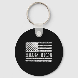 Amerikaanse Badminton Usa Vlag Shuttles Grappig Pa Sleutelhanger