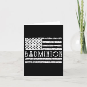 Amerikaanse Badminton Vlag Shuttles Funny Patriot Kaart