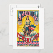 Amerikaanse bakpoeder briefkaart (Voorkant / Achterkant)