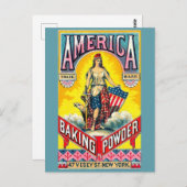 Amerikaanse bakpoeder briefkaart (Voorkant / Achterkant)