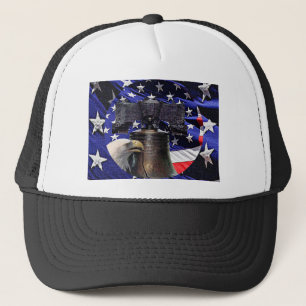 Amerikaanse Bald Eagle, Bell en Flag Trucker Pet