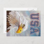 Amerikaanse Bald Eagle Briefkaart (Voorkant / Achterkant)
