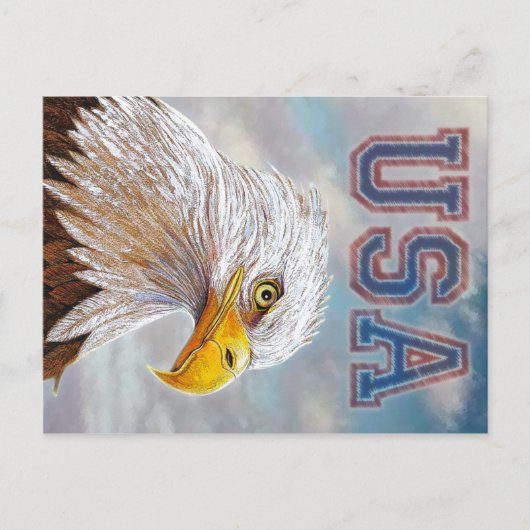 Amerikaanse Bald Eagle Briefkaart (Voorkant)