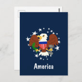 Amerikaanse Bald Eagle Briefkaart (Voorkant / Achterkant)