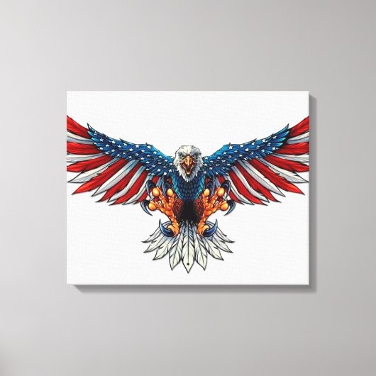 Amerikaanse Bald Eagle Canvas Afdruk (Voorkant)