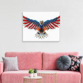 Amerikaanse Bald Eagle Canvas Afdruk (Insitu (Woonkamer))