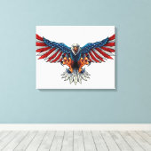 Amerikaanse Bald Eagle Canvas Afdruk (Insitu (Houten vloer))