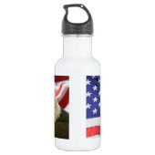 Amerikaanse Bald Eagle en vlag Waterfles (Achterkant)