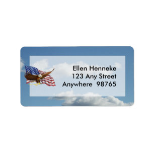 Amerikaanse Bald Eagle Etiket