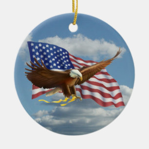 Amerikaanse Bald Eagle Keramisch Ornament