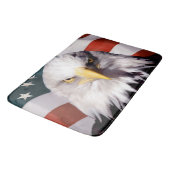 Amerikaanse Bald Eagle met vlag Badmat (Gekanteld)