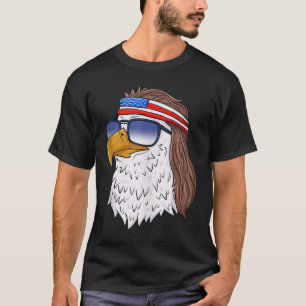 Amerikaanse Bald Eagle Mullet 4 juli Funny USA P T-shirt