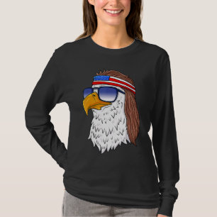 Amerikaanse Bald Eagle Mullet 4 juli Verenigde Sta T-shirt