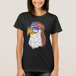 Amerikaanse Bald Eagle Mullet 4 juli VS patriot T-shirt